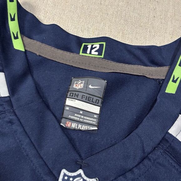 Marshawn Lynch #24 Seattle Seahawks NFL NIKE Blue Home Game Jersey Women's Sz M - Picture 4 of 6